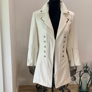 Stylish White Faux Leather Topper